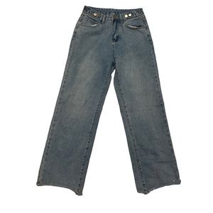 straight leg denim jeans